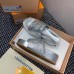 Louis Vuitton Jumbo Flatform Mules In Silver Metallic Lambskin Louis Vuitton Jumbo Flatform Mules In Silver Metallic Lambskin