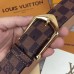 Louis Vuitton Riveted 35MM Belt In Damier Ebene Canvas M6835S Louis Vuitton Riveted 35MM Belt In Damier Ebene Canvas M6835S