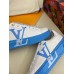Louis Vuitton White Time Out Sneakers with Blue Outsole