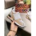 Louis Vuitton Women's Run Away Sneakers In Damier Azur Canvas Louis Vuitton Women's Run Away Sneakers In Damier Azur Canvas
