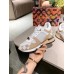 Louis Vuitton Women's Run Away Sneakers In Damier Azur Canvas Louis Vuitton Women's Run Away Sneakers In Damier Azur Canvas