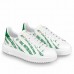 Louis Vuitton Time Out Sneakers In Green Printed Leather Louis Vuitton Time Out Sneakers In Green Printed Leather
