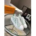 Louis Vuitton Time Out Sneakers In Green Printed Leather Louis Vuitton Time Out Sneakers In Green Printed Leather