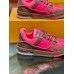Louis Vuitton Men's LV Trainer Sneakers In Rose Leather Louis Vuitton Men's LV Trainer Sneakers In Rose Leather