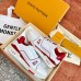 Louis Vuitton Men's White/Red LV Trainer Sneakers with #54 Louis Vuitton Men's White/Red LV Trainer Sneakers with #54