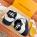 Louis Vuitton Men's White/Black LV Trainer Sneakers with #54 Louis Vuitton Men's White/Black LV Trainer Sneakers with #54