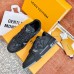Louis Vuitton Men's LV Trainer Sneakers In Black Denim Leather Louis Vuitton Men's LV Trainer Sneakers In Black Denim Leather