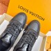 Louis Vuitton Men's Black LV Trainer Sneakers with Wool Louis Vuitton Men's Black LV Trainer Sneakers with Wool