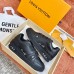 Louis Vuitton Men's Black LV Trainer Sneakers with Wool Louis Vuitton Men's Black LV Trainer Sneakers with Wool