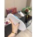 Louis Vuitton White Time Out Sneakers with Blue Printed Louis Vuitton White Time Out Sneakers with Blue Printed