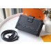 Louis Vuitton All Black Petite Malle Bag In Epi Leather M55859 Louis Vuitton All Black Petite Malle Bag In Epi Leather M55859