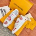 Louis Vuitton LV Trainer Sneakers with Red Heart Logo Louis Vuitton LV Trainer Sneakers with Red Heart Logo
