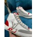 Louis Vuitton White Charlie Sneaker Boots With Red Detail Louis Vuitton White Charlie Sneaker Boots With Red Detail