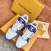 Louis Vuitton Men's LV Trainer Sneakers In Blue/White Leather Louis Vuitton Men's LV Trainer Sneakers In Blue/White Leather