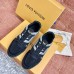 Louis Vuitton Men's LV Trainer Sneakers In Black Crystals Louis Vuitton Men's LV Trainer Sneakers In Black Crystals