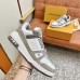 Louis Vuitton Men's LV Trainer Sneakers In White/Grey Leather Louis Vuitton Men's LV Trainer Sneakers In White/Grey Leather
