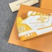 Louis Vuitton Men's LV Trainer Sneakers In Yellow Denim with Mesh Louis Vuitton Men's LV Trainer Sneakers In Yellow Denim with Mesh