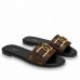 Louis Vuitton Lock It Flat Mules In Monogram Canvas Louis Vuitton Lock It Flat Mules In Monogram Canvas