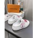 Louis Vuitton Time Out Open Back Sneakers with Fuchsia Printed Louis Vuitton Time Out Open Back Sneakers with Fuchsia Printed