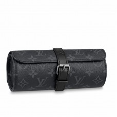 Louis Vuitton 3 Watch Case In Monogram Eclipse Canvas M43385 Louis Vuitton 3 Watch Case In Monogram Eclipse Canvas M43385