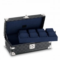 Louis Vuitton 8 Watches Case In Damier Graphite Canvas N48226 Louis Vuitton 8 Watches Case In Damier Graphite Canvas N48226