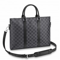 Louis Vuitton Anton Briefcase In Damier Graphite Canvas N40024