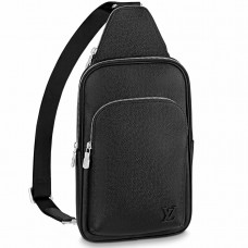 Louis Vuitton Avenue Sling Bag In Black Taiga Leather M30863 Louis Vuitton Avenue Sling Bag In Black Taiga Leather M30863