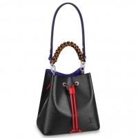 Louis Vuitton Black Epi Neonoe Bag With Braided Handle M53916 Louis Vuitton Black Epi Neonoe Bag With Braided Handle M53916