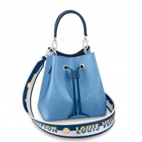 Louis Vuitton Blue Epi Neonoe BB Bag With Jacquard Strap M57691 Louis Vuitton Blue Epi Neonoe BB Bag With Jacquard Strap M57691