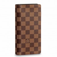 Louis Vuitton Brazza Wallet In Damier Ebene Canvas N60017 Louis Vuitton Brazza Wallet In Damier Ebene Canvas N60017