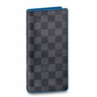 Louis Vuitton Brazza Wallet In Damier Graphite Canvas N64430 Louis Vuitton Brazza Wallet In Damier Graphite Canvas N64430