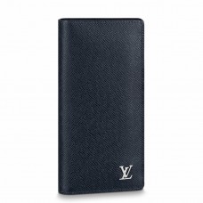 Louis Vuitton Brazza Wallet In Navy Taiga Leather M30292 Louis Vuitton Brazza Wallet In Navy Taiga Leather M30292