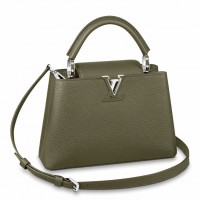 Louis Vuitton Capucines BB Bag in Green Taurillon Leather M57227 Louis Vuitton Capucines BB Bag in Green Taurillon Leather M57227
