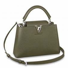 Louis Vuitton Capucines BB Bag in Green Taurillon Leather M57227 Louis Vuitton Capucines BB Bag in Green Taurillon Leather M57227