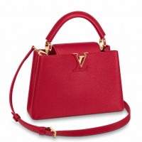 Louis Vuitton Capucines BB Bag in Red Taurillon Leather M52689 Louis Vuitton Capucines BB Bag in Red Taurillon Leather M52689