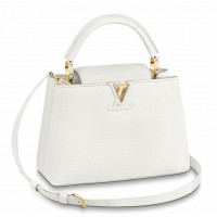 Louis Vuitton Capucines BB Bag in White Taurillon Leather M55832 Louis Vuitton Capucines BB Bag in White Taurillon Leather M55832