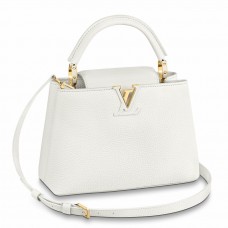 Louis Vuitton Capucines BB Bag in White Taurillon Leather M55832 Louis Vuitton Capucines BB Bag in White Taurillon Leather M55832