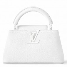 Louis Vuitton Capucines East-West Mini Bag in White Leather M23956 Louis Vuitton Capucines East-West Mini Bag in White Leather M23956