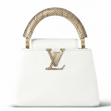Louis Vuitton Capucines Mini Bag with Ayers Leather Handle M56399 Louis Vuitton Capucines Mini Bag with Ayers Leather Handle M56399