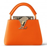 Louis Vuitton Capucines Mini Bag with Python Leather N81210 Louis Vuitton Capucines Mini Bag with Python Leather N81210