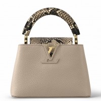 Louis Vuitton Capucines Mini Bag with Python Leather N81258 Louis Vuitton Capucines Mini Bag with Python Leather N81258