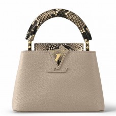 Louis Vuitton Capucines Mini Bag with Python Leather N81258 Louis Vuitton Capucines Mini Bag with Python Leather N81258