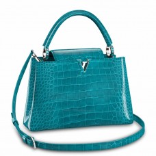Louis Vuitton Capucines MM Bag In Crocodile-embossed Leather N93236 Louis Vuitton Capucines MM Bag In Crocodile-embossed Leather N93236