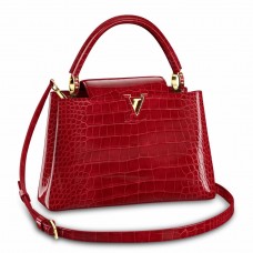 Louis Vuitton Capucines MM Bag In Crocodile-embossed Leather N94019 Louis Vuitton Capucines MM Bag In Crocodile-embossed Leather N94019