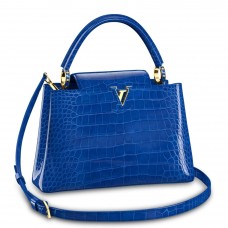Louis Vuitton Capucines MM Bag In Crocodile-embossed Leather N96114 Louis Vuitton Capucines MM Bag In Crocodile-embossed Leather N96114