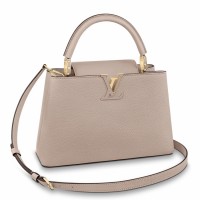 Louis Vuitton Capucines MM Bag In Grey Taurillon Leather M42253 Louis Vuitton Capucines MM Bag In Grey Taurillon Leather M42253
