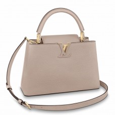 Louis Vuitton Capucines MM Bag In Grey Taurillon Leather M42253 Louis Vuitton Capucines MM Bag In Grey Taurillon Leather M42253