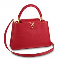 Louis Vuitton Capucines MM Bag In Red Taurillon Leather M43935 Louis Vuitton Capucines MM Bag In Red Taurillon Leather M43935