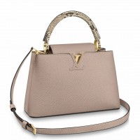 Louis Vuitton Capucines MM Bag with Python Leather Handle N92802 Louis Vuitton Capucines MM Bag with Python Leather Handle N92802