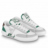 Louis Vuitton Charlie Sneakers In White Leather With Vert Detail Louis Vuitton Charlie Sneakers In White Leather With Vert Detail